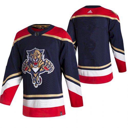 Men Florida Panthers Blank Blue NHL 2021 Reverse Retro jersey->minnesota wild->NHL Jersey